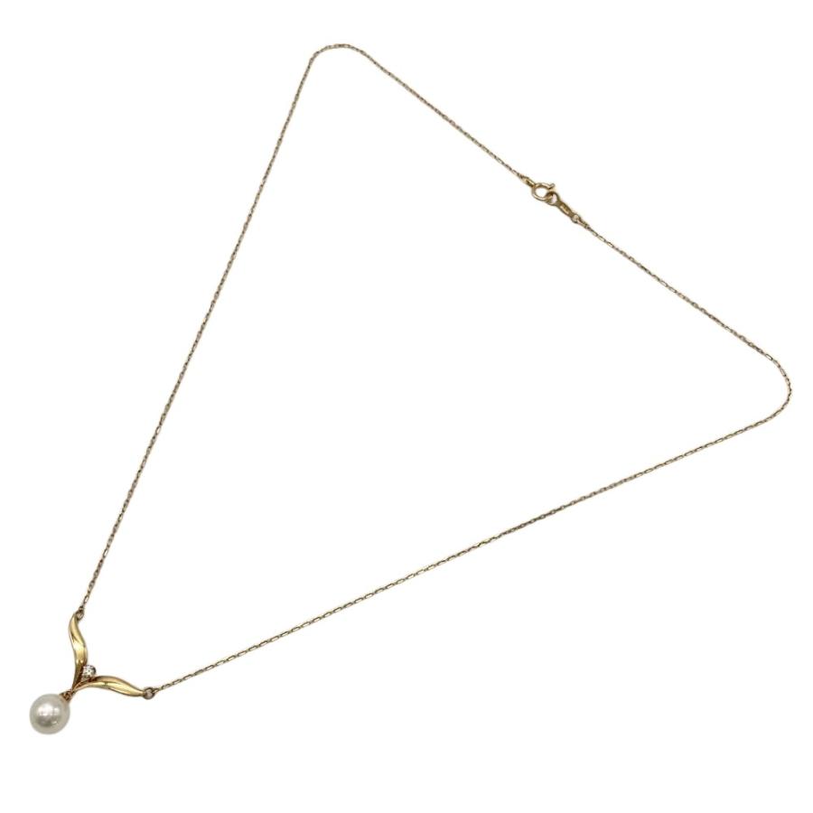 MIKIMOTO（ミキモト） パール 1P スイング ネックレス ダイヤモンド