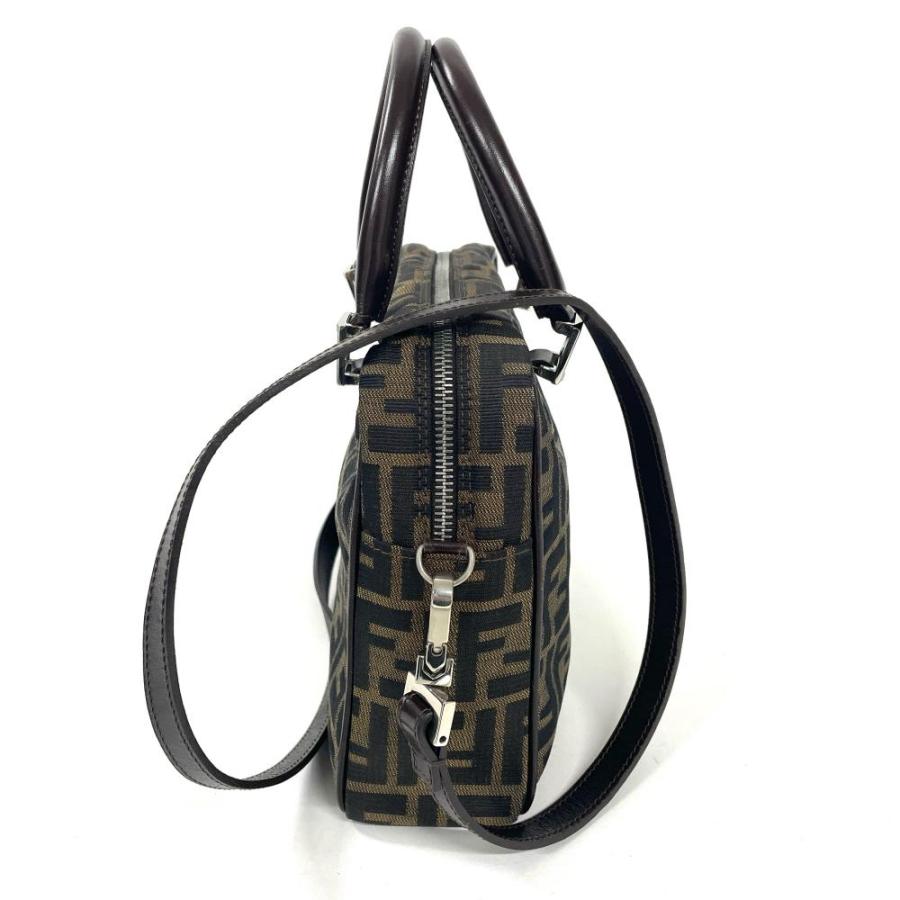 FENDI（フェンディ） ズッカ ハンドバッグ 2WAY キャンバス ブラウン