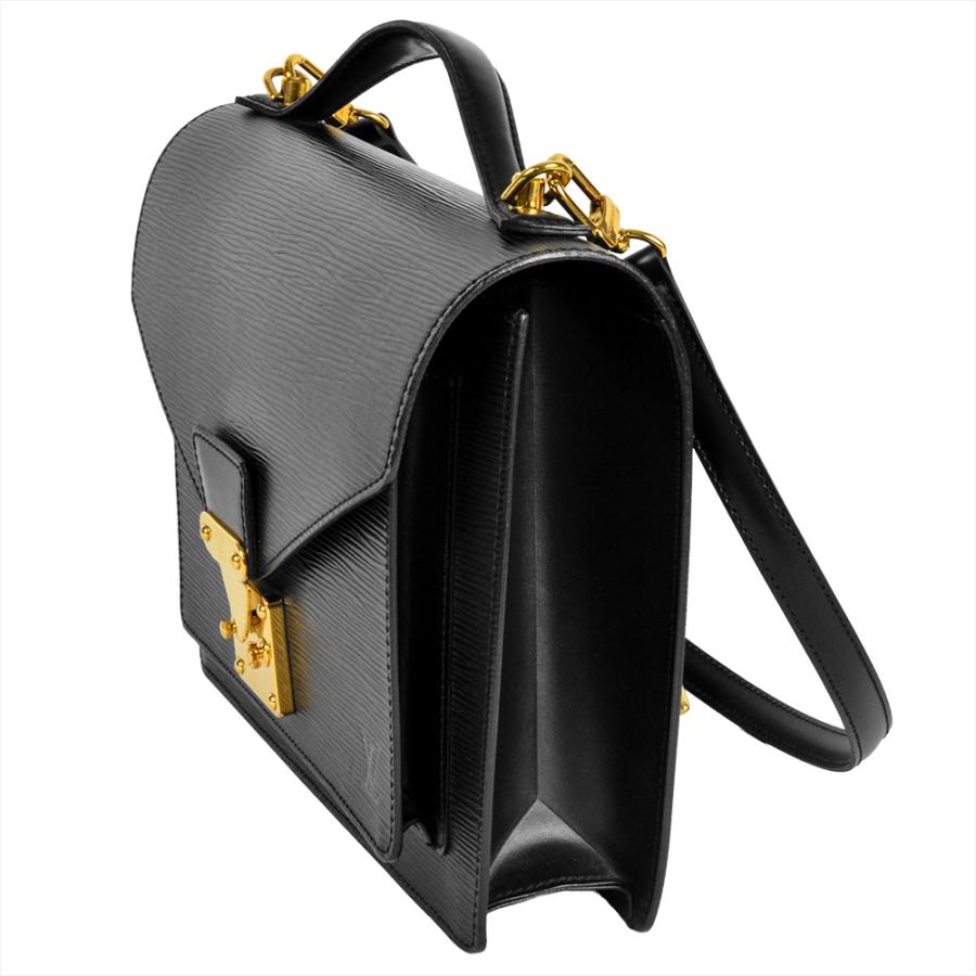 ルイヴィトンエピモンソーハンドバッグブラック ルイヴィトンモンソー 14127 黒 シルバー金具 ユニセックス