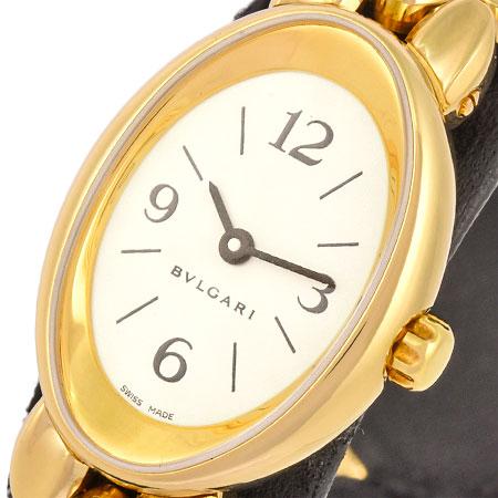 ブルガリ　K18 ダイヤの腕時計　オーバル　金無垢　ジュエリーウォッチ BVLGARI ブルガリ オーバル K18YG 金無垢 レディース クォーツ