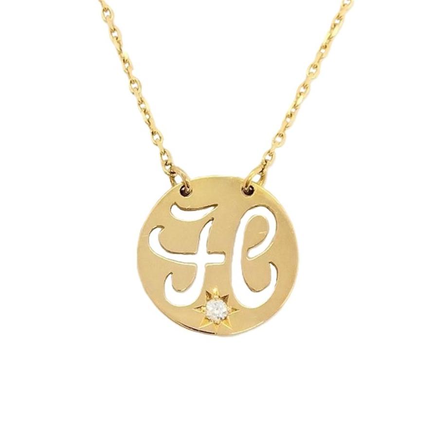 K18 イニシャルスタージュエリーダイヤモンド ネックレス