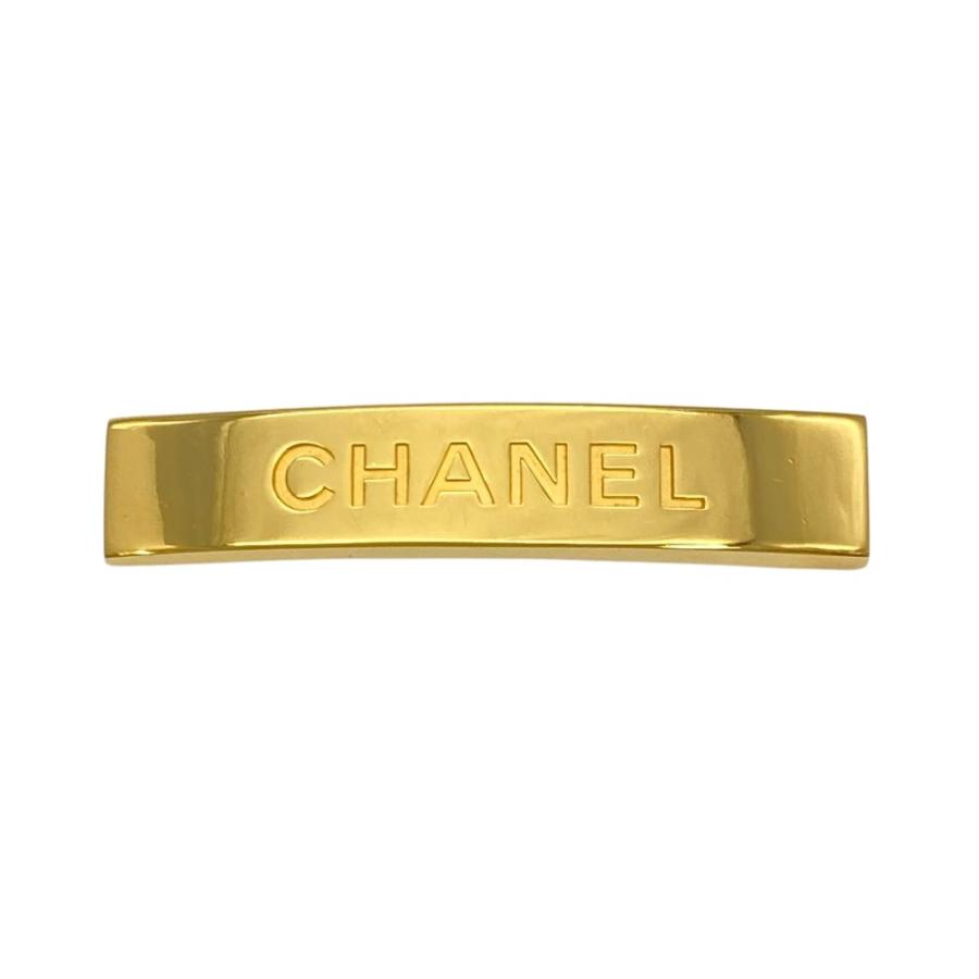 CHANEL（シャネル） ロゴ バレッタ ヘアクリップ メタル ゴールド