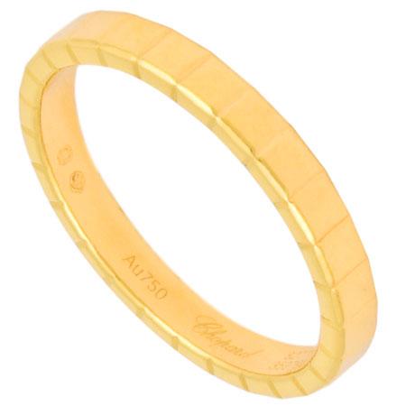 Chopard ショパール アイスキューブ リング 2.5mm K18YG #49 827702 