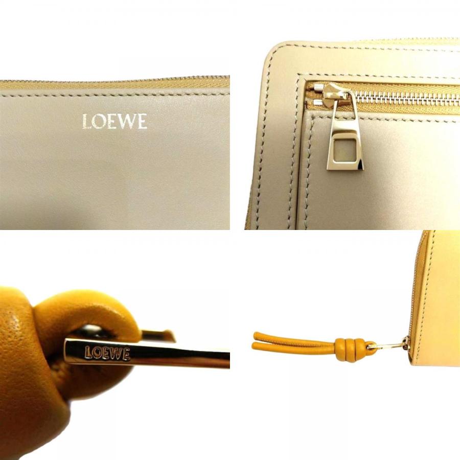 ロエベ LOEWE 長財布 ノット ジップアラウンド ウォレット ラウンドファスナー イエロー LOEWE（ロエベ） ノット ジップアラウンド ウォレット 長財布 カーフ