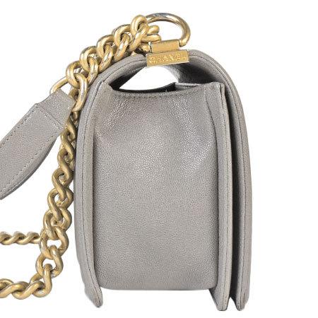 CHANEL/シャネル ボーイシャネル チェーンショルダー ココマーク ショルダーバッグ グレー レディース BOY CHANEL シャネル チェーントートバッグ ボーイシャネル ココマーク