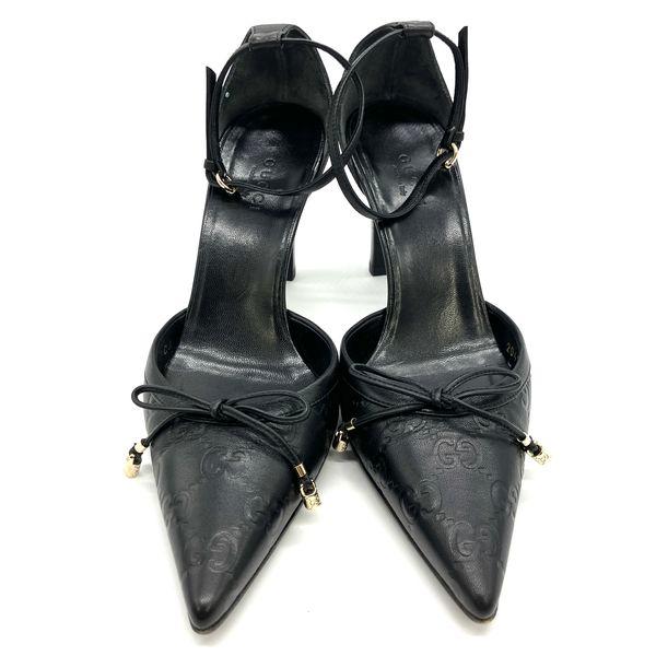 GUCCI グッチ グッチシマ ヒール ストラップ パンプス レザー 204218 