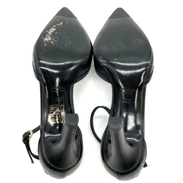 GUCCI グッチ グッチシマ ヒール ストラップ パンプス レザー 204218 