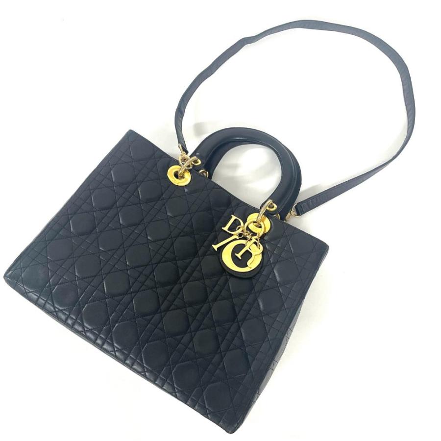 ディオール Dior レディディオール カナージュ ラージ ハンドバッグ