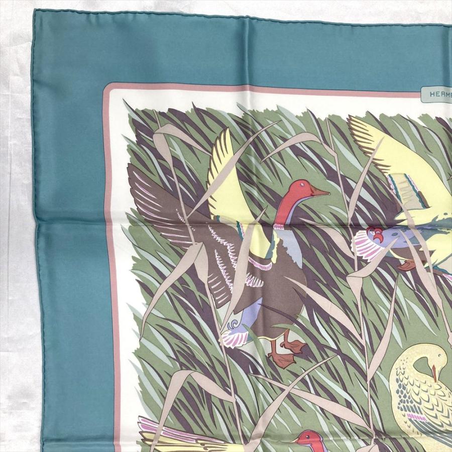 HERMES エルメス カレ90 スカーフ 鳩 鳥かご ブルー シルク 2022年 春夏 HERMES エルメス スカーフ カレ90 始まりの歌 ブルー