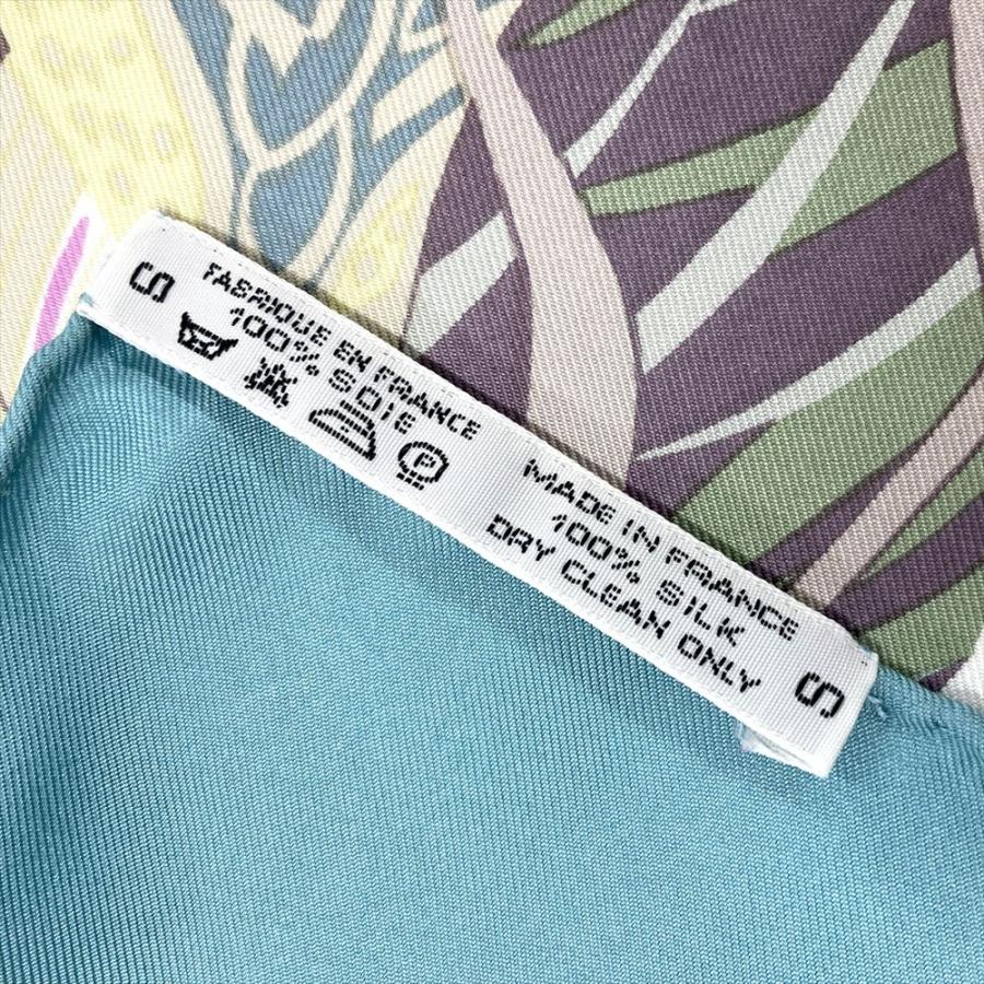 HERMES（エルメス） カレ90 COLS VERTS 鴨 スカーフ シルク スカイ
