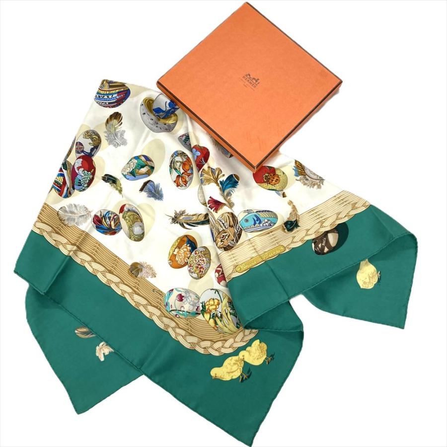 HERMES エルメス カレ90 Couvee d'Hermes エルメスの卵 スカーフ