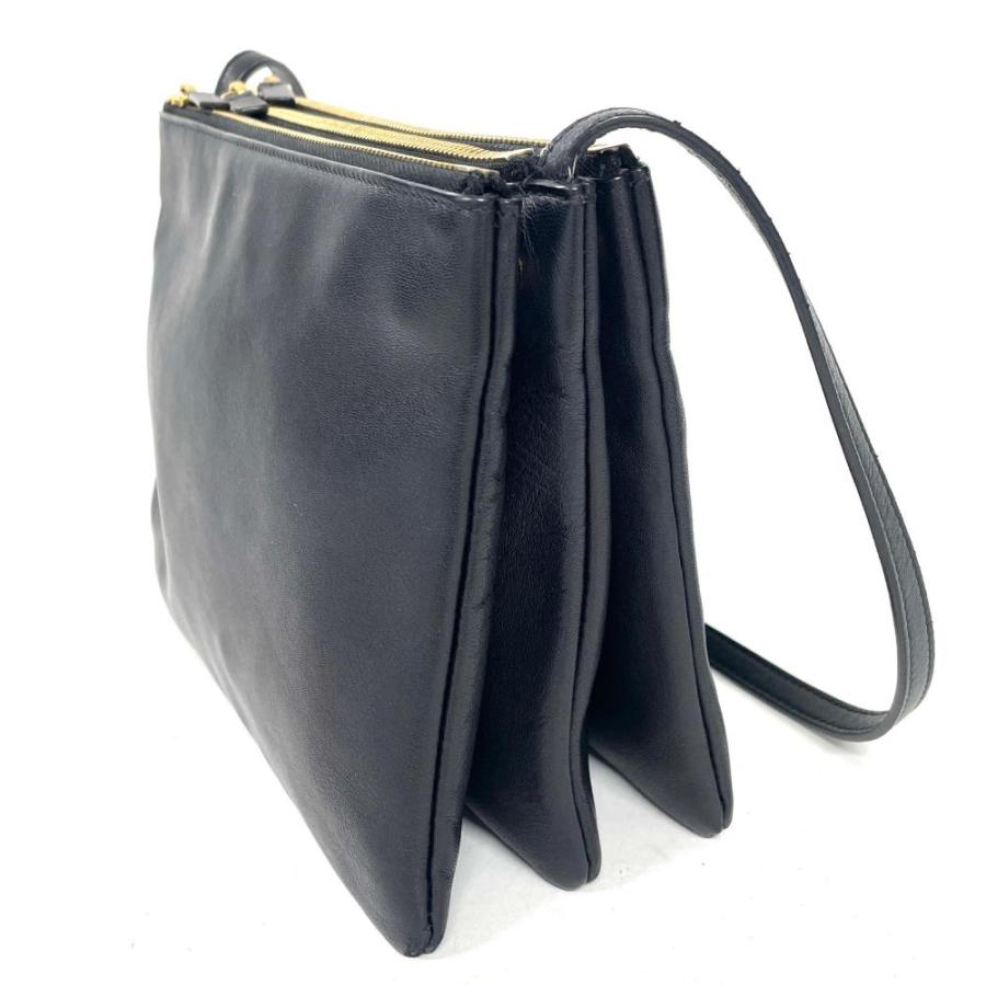 celine トリオ　ラージ　ブラック TRIO（CELINE） セリーヌ CELINE トリオ ラージ TRIO LARGE ショルダー