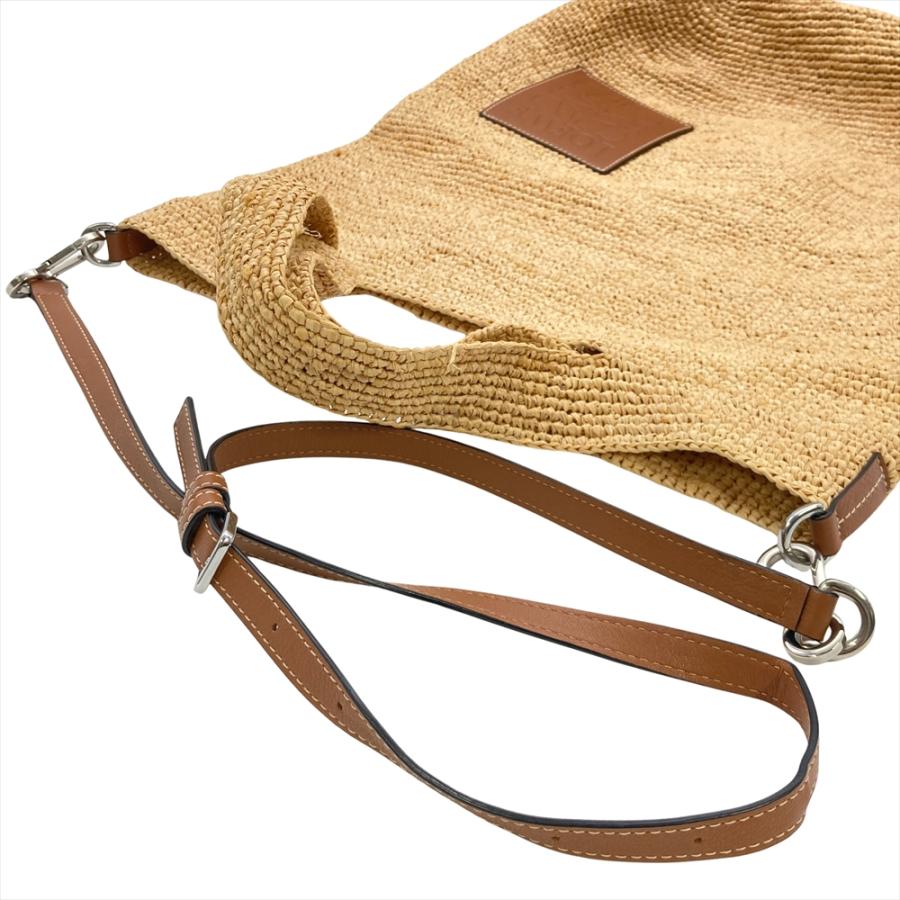 LOEWE（ロエベ） スリットミニ ショルダーバッグ ラフィア レザー