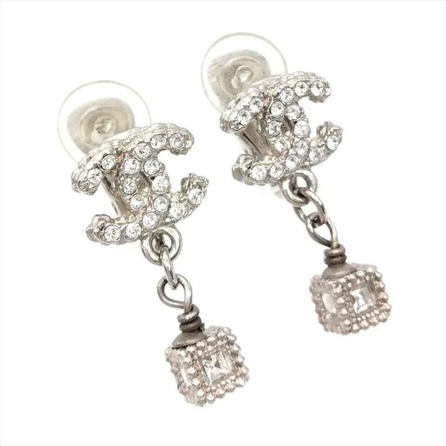 CHANEL シャネル ココマーク ラインストーン イヤリング メタル