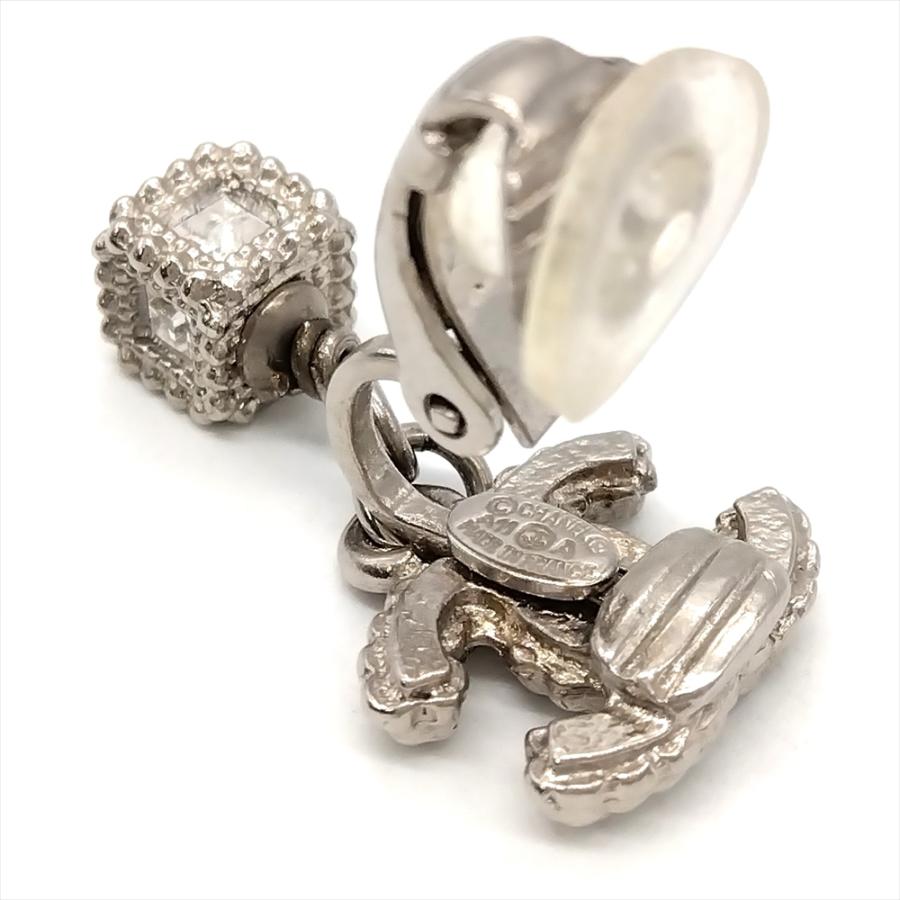 CHANEL シルバーラインストーンイヤリング　ロゴ 楽天市場】シャネル イヤリング シルバー ラインストーン ロゴ