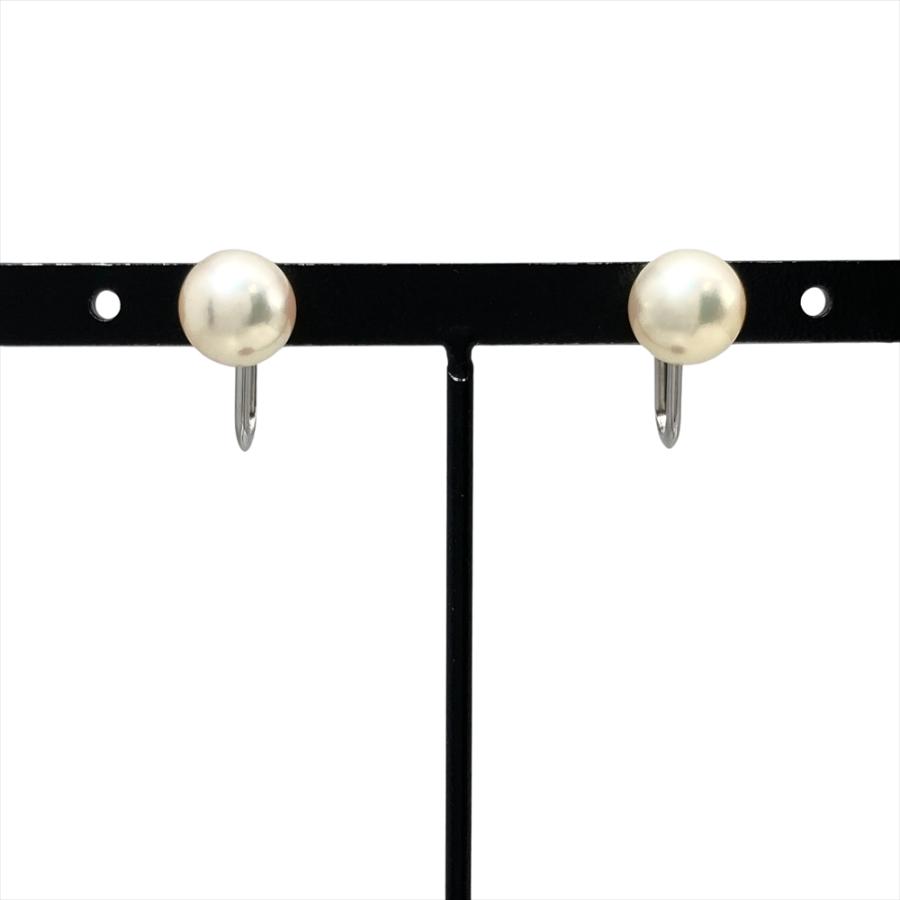 MIKIMOTO（ミキモト） パール 約8mm イヤリング 真珠 K14WG 3.1g