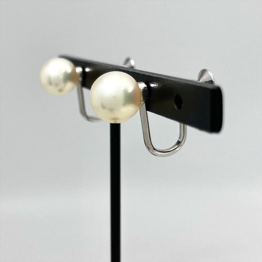 MIKIMOTO（ミキモト） パール 約8mm イヤリング 真珠 K14WG 3.1g