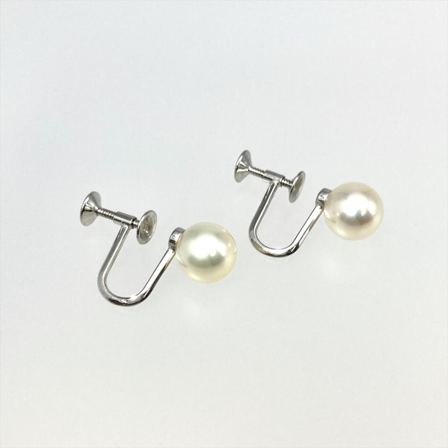 MIKIMOTO（ミキモト） パール 約8mm イヤリング 真珠 K14WG 3.1g