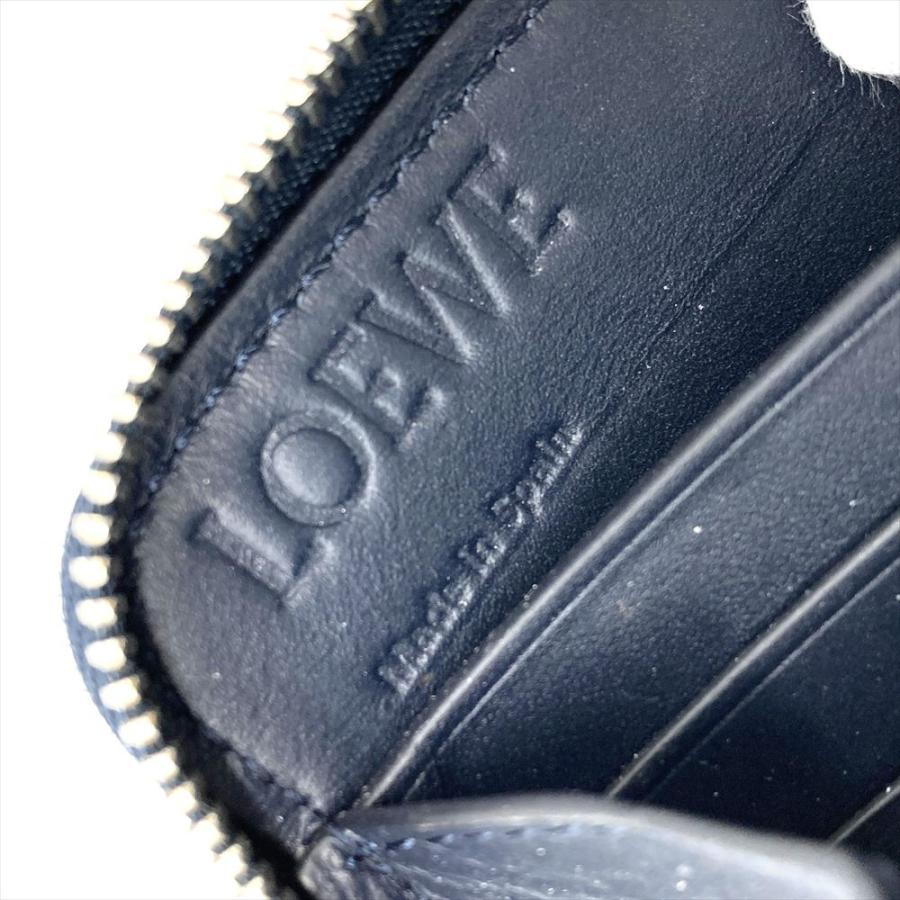 LOEWE（ロエベ） ジップアラウンド ウォレット 長財布 カーフ ネイビー