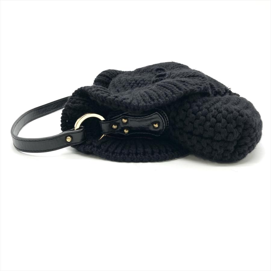 FENDI ショルダーバッグ ウール×レザー ブラック 8BR445 FENDI - FENDI ショルダーバッグ ウール×レザー ブラック 8BR445の通販
