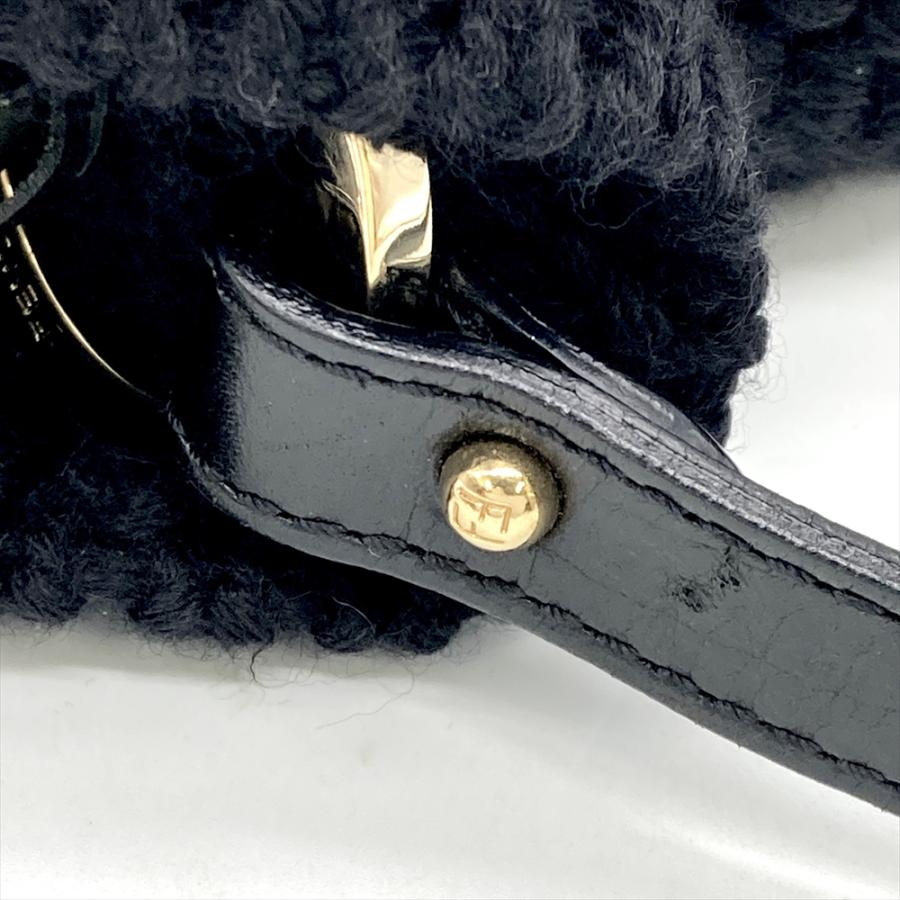FENDI（フェンディ） ハンドバッグ ウール レザー 8BR445 ブラック
