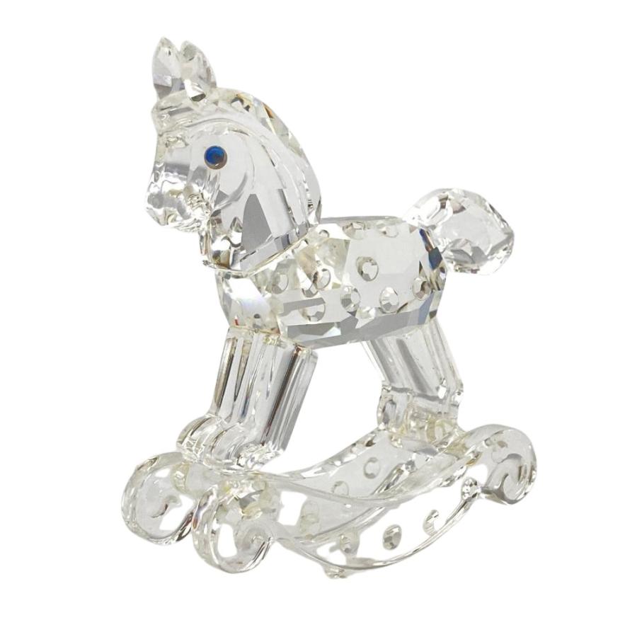 値下げ済★総スワロフスキー★馬モチーフ置物 SWAROVSKI（スワロフスキー） 木馬 Rocking Horse オブジェ 置物