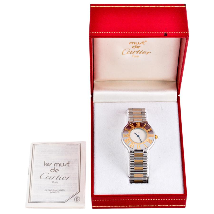 カルティエ Cartier マスト21 ヴァンティアンLM コンビ W10050F4 ヴィンテージ ボーイズ 腕時計 クォーツ Must 21 90289974 Cartier（カルティエ） Cartier W10050F4 ヴァンティアン マスト21