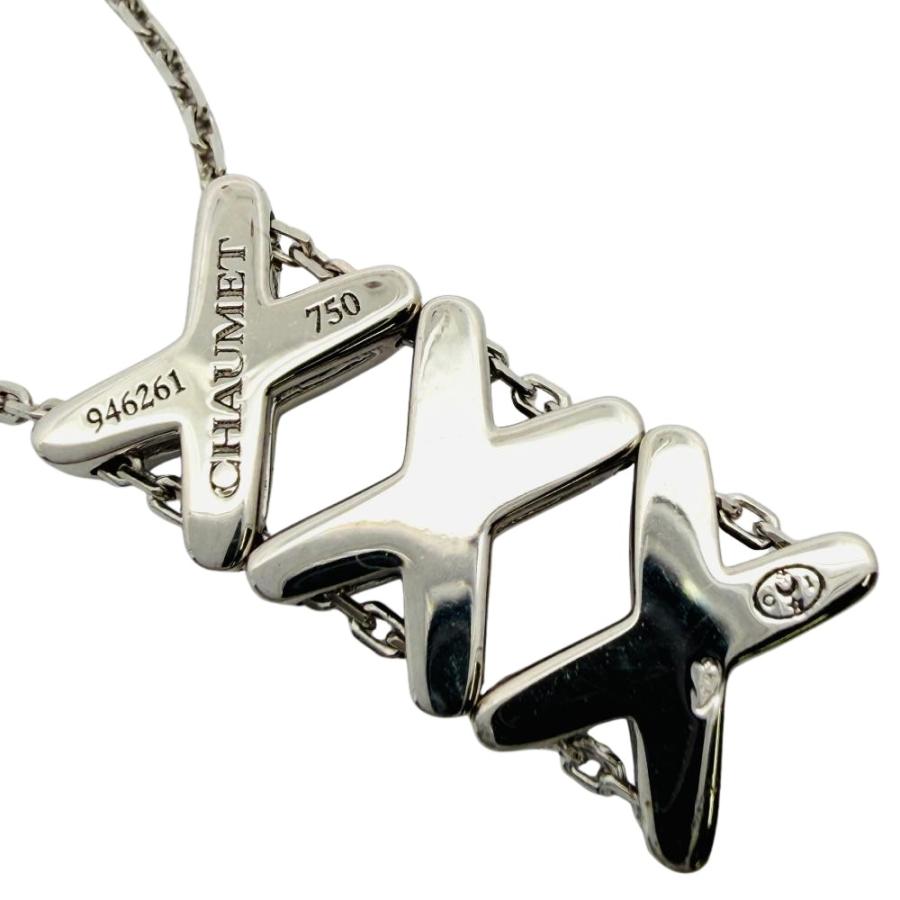 Chaumet ショーメ リアン ダイヤモンド ネックレス K18WG CHAUMET（ショーメ） リアンダムール ネックレス ダイヤモンド K18WG