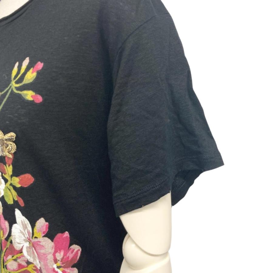 GUCCI 　ブラック　ポロシャツ 刺繍　蜂 蜂 刺繍 メンズ ポロシャツ 半袖 服 グッズ ハチ カマキリ 得トク