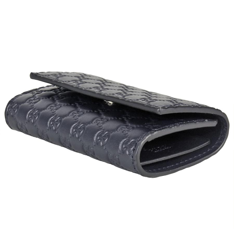 極美品✨グッチ キーケース 6連 マイクロシマ レザー ネイビー GUCCI グッチ 6連 キーケース ネイビー マイクロ グッチシマ