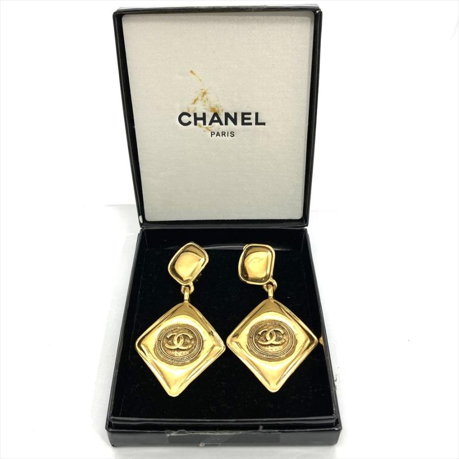 CHANEL（シャネル） ココマーク ひし形 イヤリング メタル ゴールド