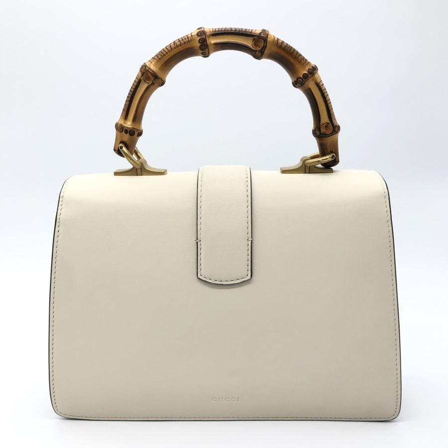 GUCCI　オールドグッチ バンブー 2Way レザー ハンドバッグ ホワイト GUCCI（グッチ） ディオニュソス ハンドバッグ 2WAY レザー バンブー