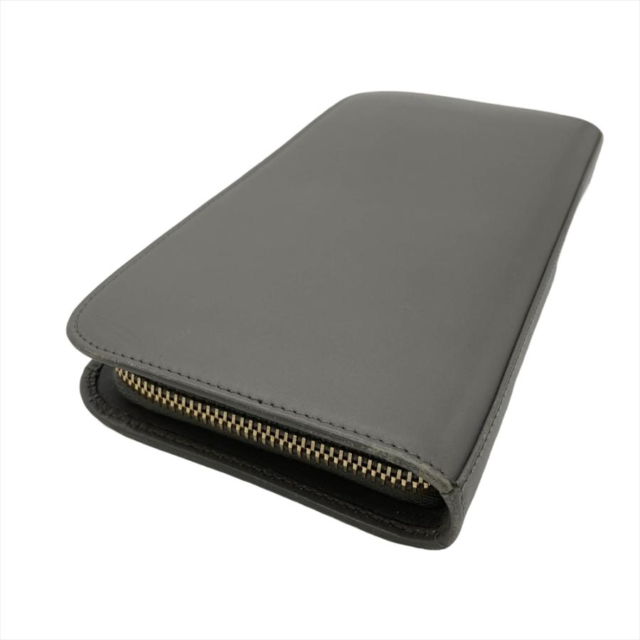 サンローラン SAINT LAURENT ラウンドファスナー レザー 326599 グレー