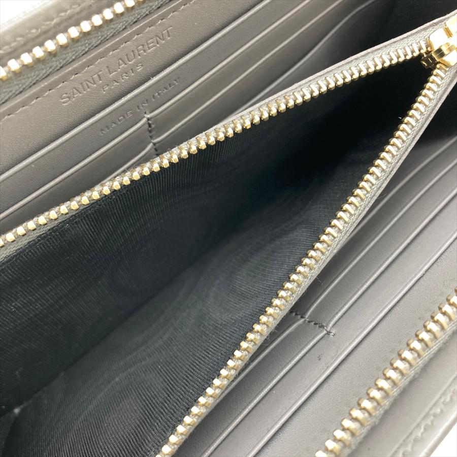サンローラン SAINT LAURENT ラウンドファスナー レザー 326599 グレー