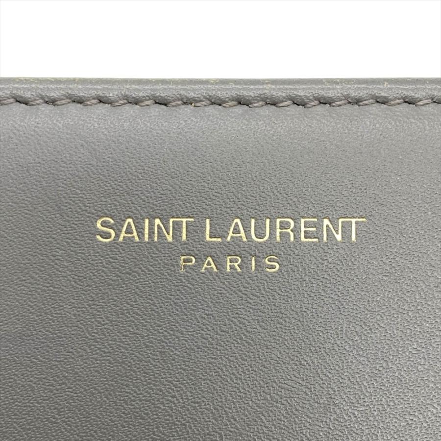 本日、明日までの価格になります。早い者勝ち。サンローラン ラウンドファスナー サンローラン SAINT LAURENT ラウンドファスナー レザー 326599 グレー