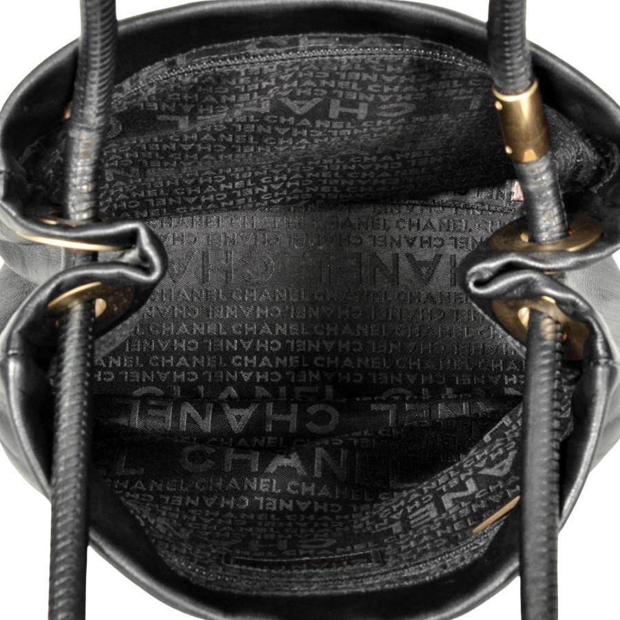 シャネル CHANEL トートバッグ カメリア 8番 レザー ココマーク カメリア ハンドバッグ トートバッグ PVC レザー ブラック