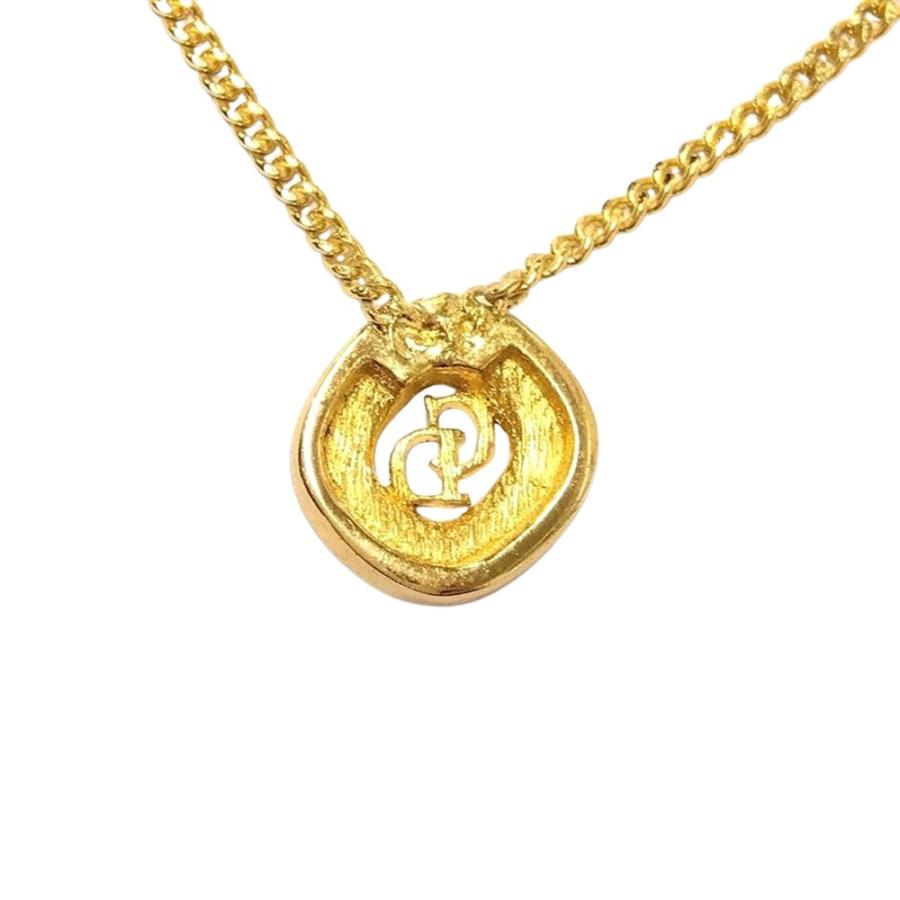 クリスチャンディオール Christian Dior CD ロゴ ネックレス GPg
