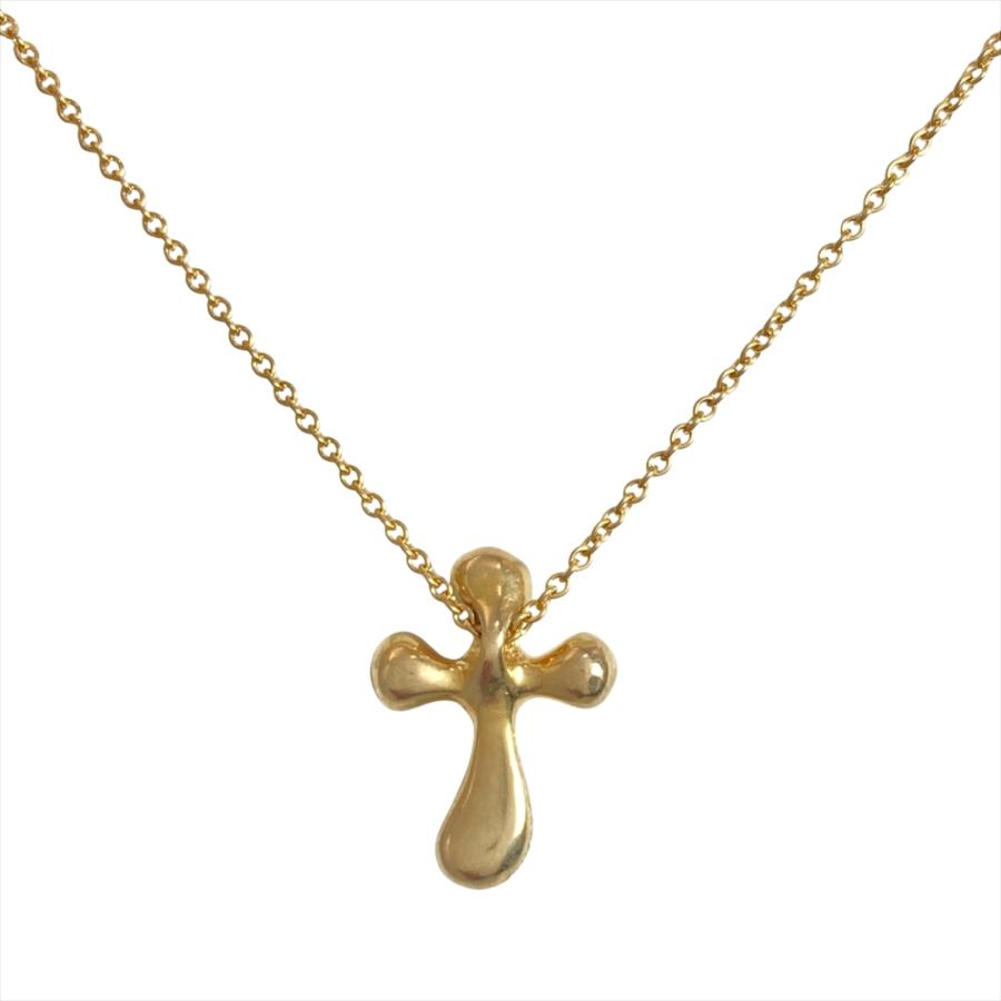 TIFFANY&Co.（ティファニー） スモールクロス ネックレス K18YG 3.6g