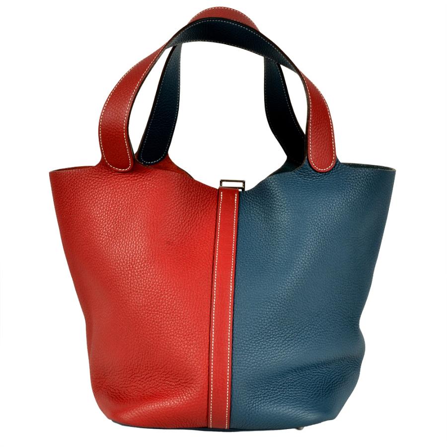 HERMES 美品 エルメス ピコタンロック MM ルージュカザック □Q刻印 HERMES（エルメス） ピコタンロック GM ルージュカザック ブルータラサ