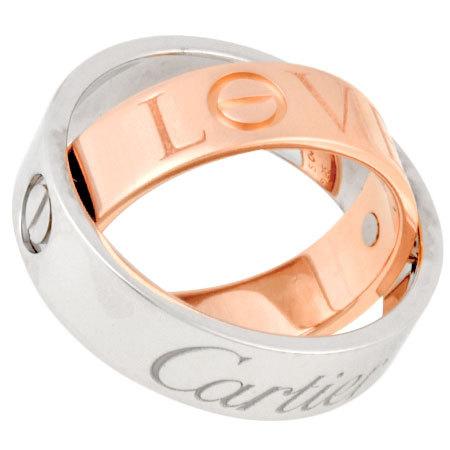 Cartier（カルティエ） シークレット ラブ リング K18WG/PG #52