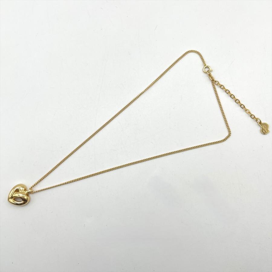 ディオール Dior ハート モチーフ ネックレス メタル ゴールド