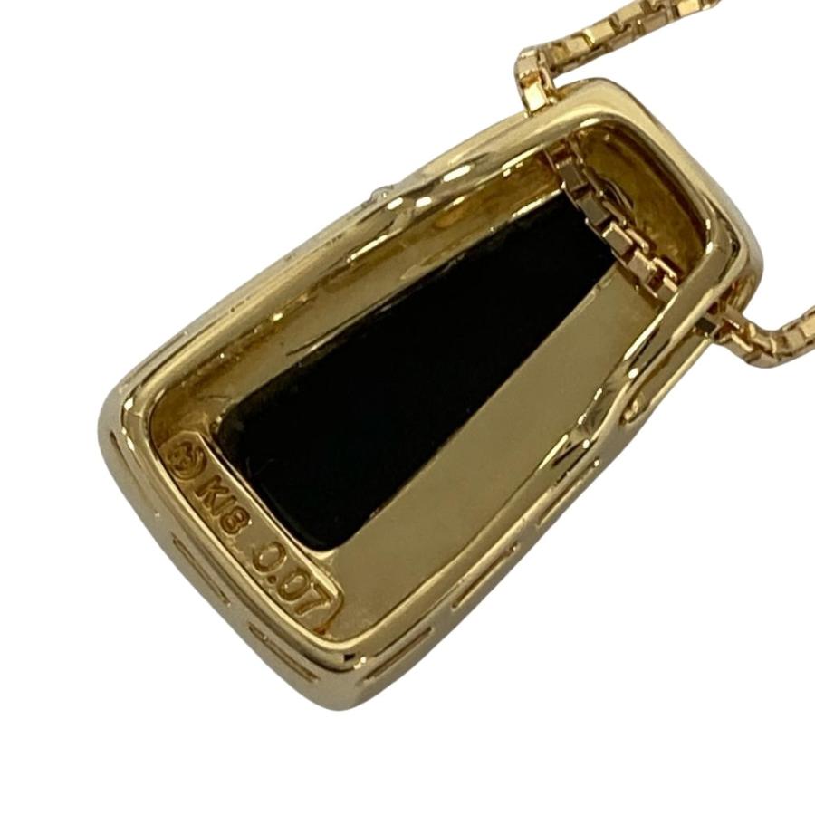 タサキ TASAKI デザイン ペンダント ネックレス オニキス K18YG 7.4g