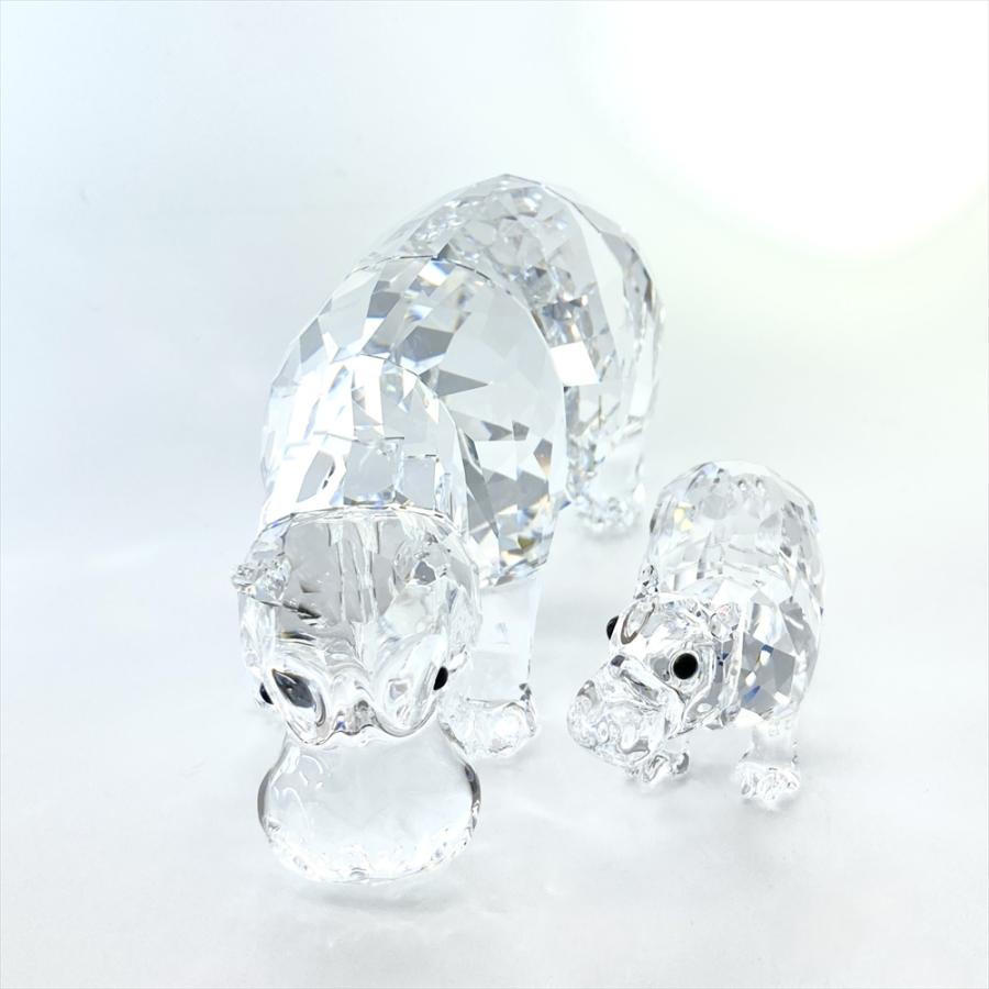 SWAROVSKI（スワロフスキー） カバの親子 オブジェ 置物 5135920
