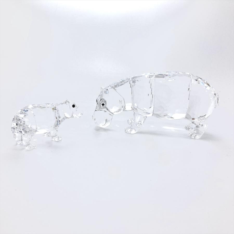 SWAROVSKI（スワロフスキー） カバの親子 オブジェ 置物 5135920