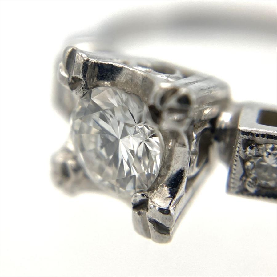 MIKIMOTO（ミキモト） 立爪 デザイン リング 指輪 ダイヤモンド 0.35ct 