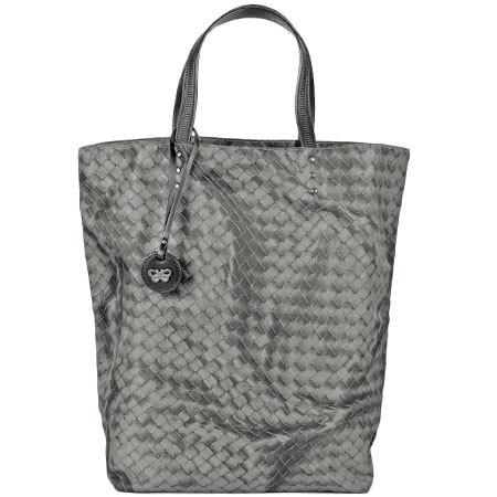 ボッテガヴェネタイントレッチオリュージョントートバッグナイロングレー