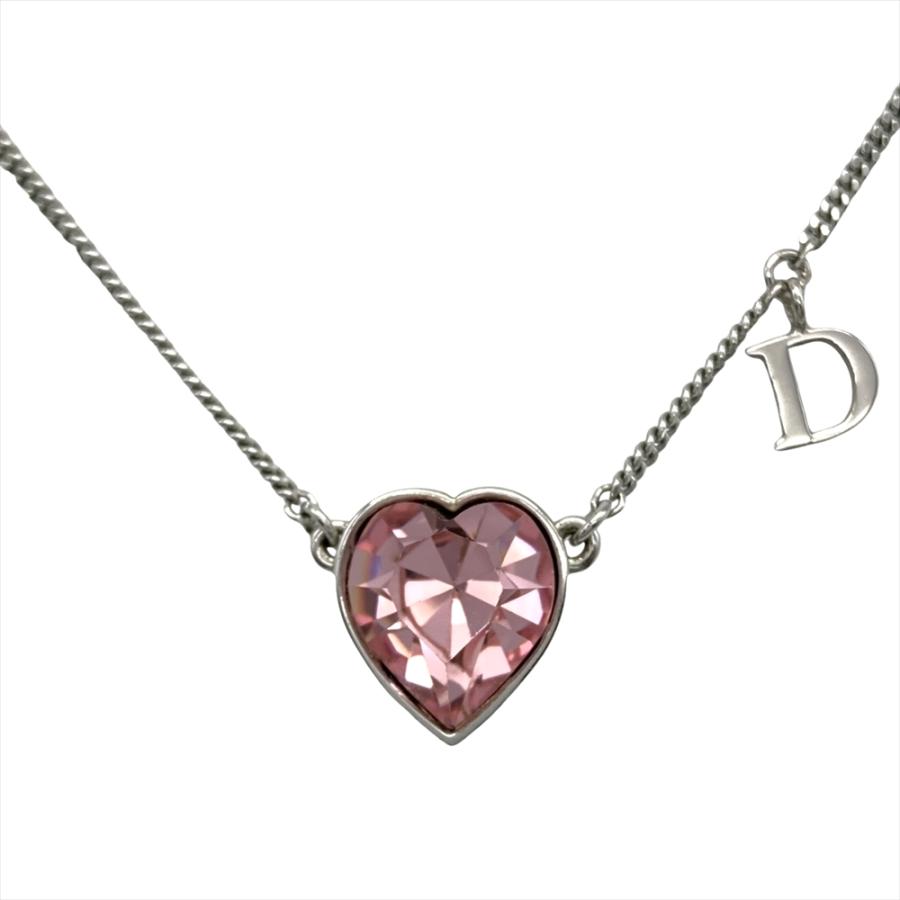 DIOR国内完売品 ゴールド ピンクハート CD ロゴ ネックレス 赤い♡ハート×CDロゴ DIOR Petit ネックレス (Dior/ネックレス