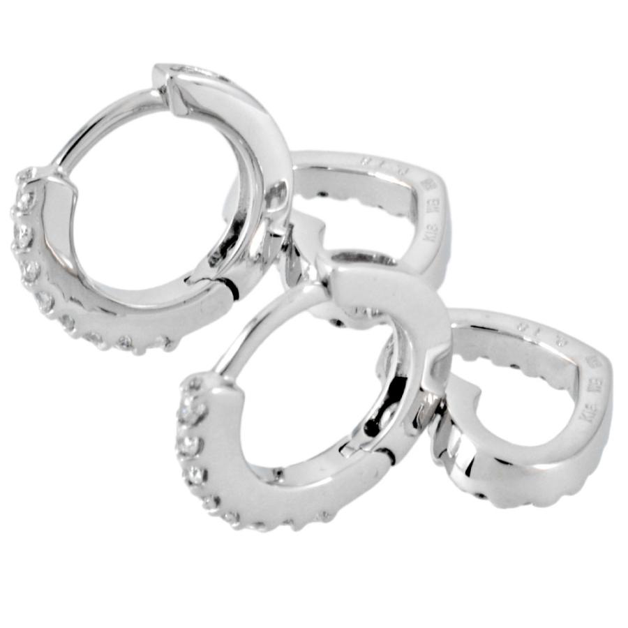 美品 ポンテヴェキオ ハート ダイヤ ピアス K18WG Ponte Vecchio ポンテヴェキオ ハート ピアス ダイヤモンド 0.18