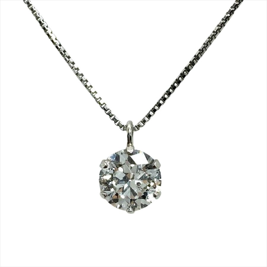 スタッド ネックレス ダイヤモンド 0.572ct Pt850 1.9g トップのみ 