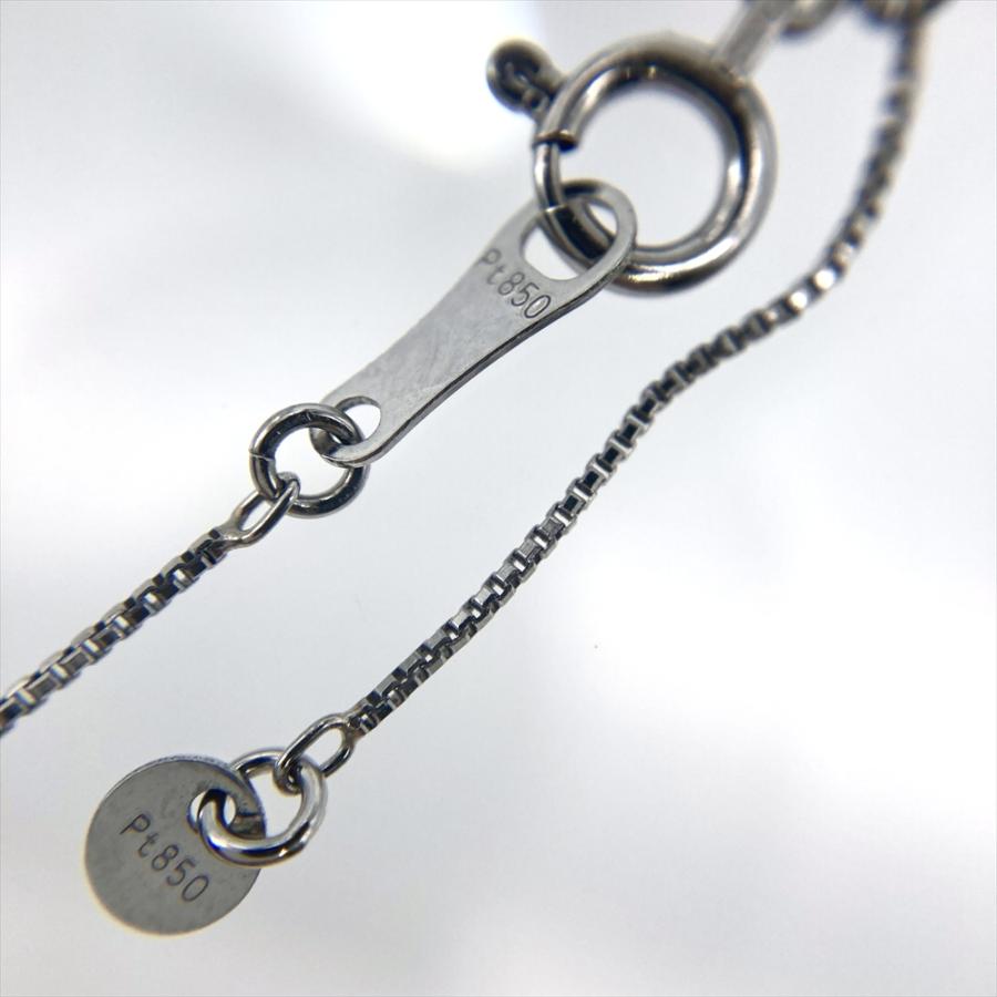 スタッド ネックレス ダイヤモンド 0.572ct Pt850 1.9g トップのみ 